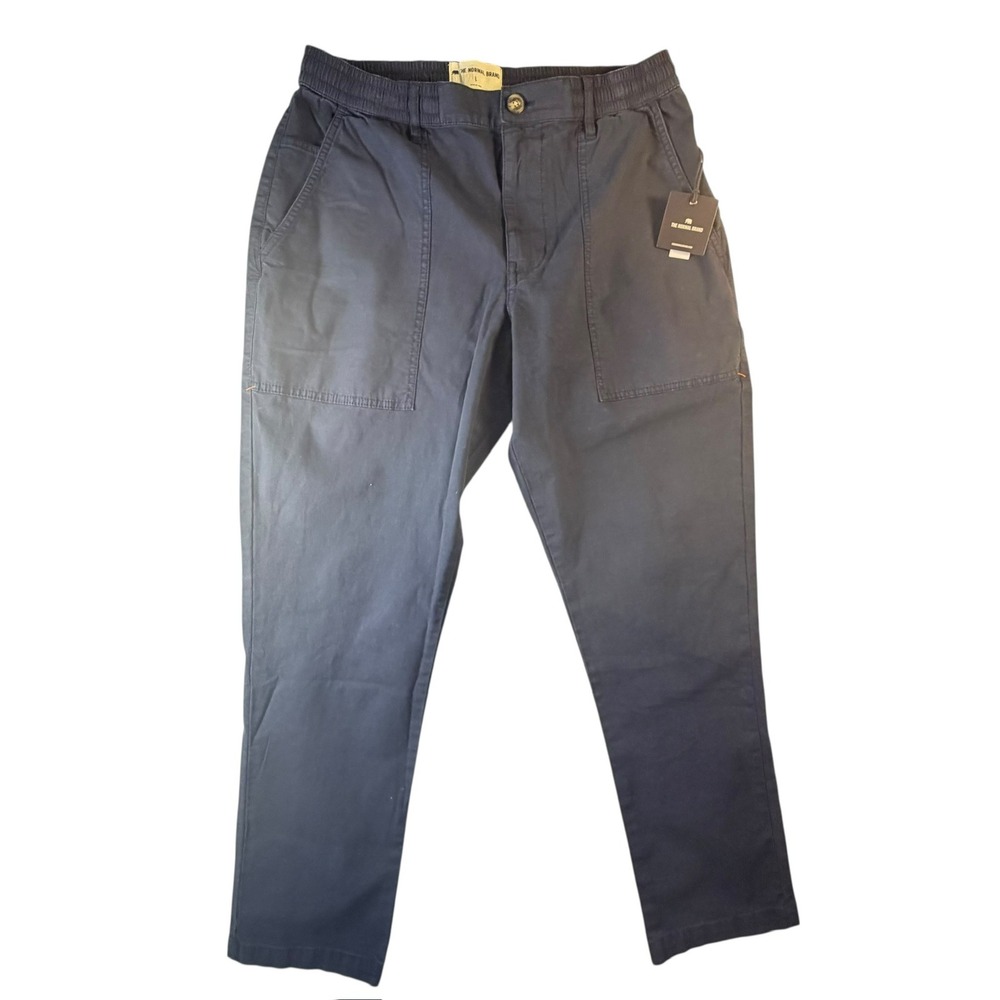 The Normal Brand James Canvas Pant Mens Large Navy‎ Blue NEW NWT Stretch Chino